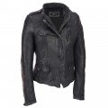 Women Short Length Black Fashion Leather Jacket ML 5073