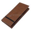 Brown Textured Leather Large Wallet And Cardholder
