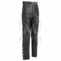 Women Five Pockets Motorcycle Leather Pant with Side Opening ML 7425