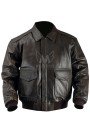 Mens Premium Brown Leather Bomber Jacket ML 7323