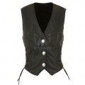 Women Motorcycle Leather Vest ML 7282