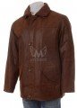 Mens Brown Antique Leather Coat ML 7445