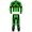Force 2 Piece Leather Motorcycle Racing Suit ML-7384T - Green