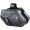 Waterproof Black Leather Large Motorcycle Saddle Bag with Metal Studs JEI-7902