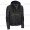 Mens Removable Fleece Hoodie Black Denim Jacket With Artificial Leather Sleeves