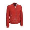 Women Suede Leather Bomber Jacket ML 5062