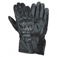 Black Leather Motorcycle Racing Gloves JEI-4037