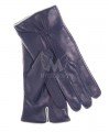 Mens Hand Sewn Shearling Leather Gloves - Blue