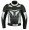 Mens Leather Motorbike Jackets ML 7079 - Silver/Black