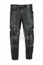 Mens Black Padded Leather Motorcycle Racing Pant ML 7168