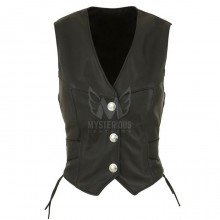 Women Motorcycle Leather Vest ML 7282