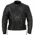 Mens Vented Classic Leather Motorcycle Jacket ML 7218