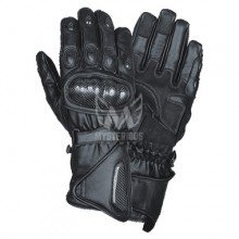 Black Leather Motorcycle Racing Gloves JEI-4031