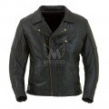 Mens Classic Leather Motorcycle Jacket ML 7214